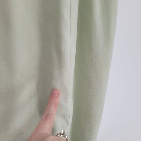 Escada by margaretha Ley womens 38 US 8 Med green skirt wool silk blend FLAWED - Picture 8 of 14